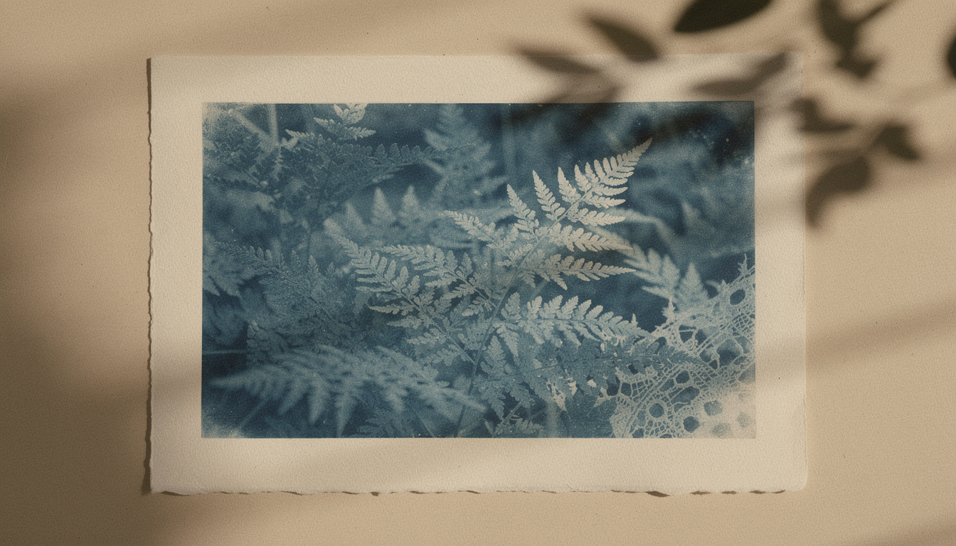 découvrez l'art du cyanotype et apprenez à capturer la beauté de la nature sur papier en utilisant uniquement la lumière du soleil. une technique artistique unique à explorer !