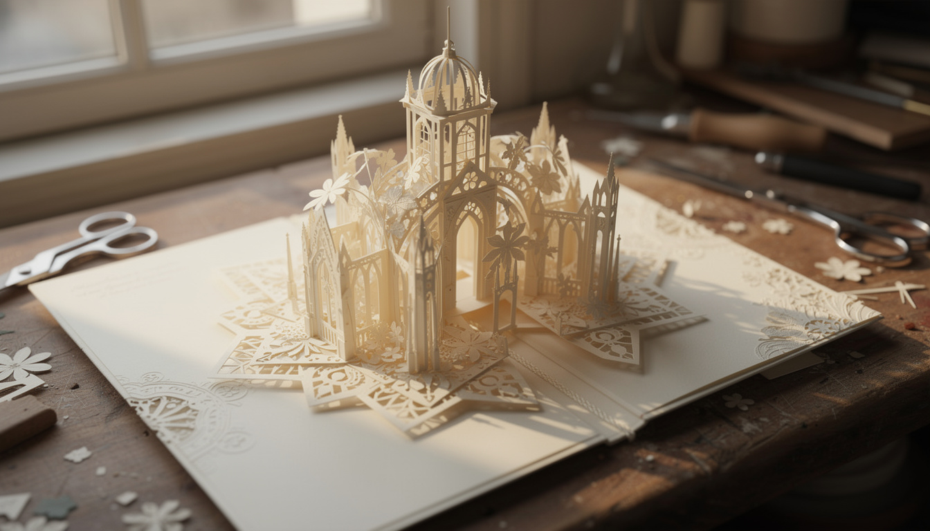 découvrez l'art du papier découpé et apprenez à créer des cartes de vœux en 3d spectaculaires, alliant créativité et élégance pour surprendre vos proches.
