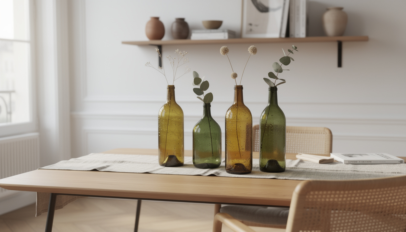 découvrez comment transformer facilement vos bouteilles de vin en vases design uniques grâce au surcyclage, une idée écologique et créative pour décorer votre intérieur.