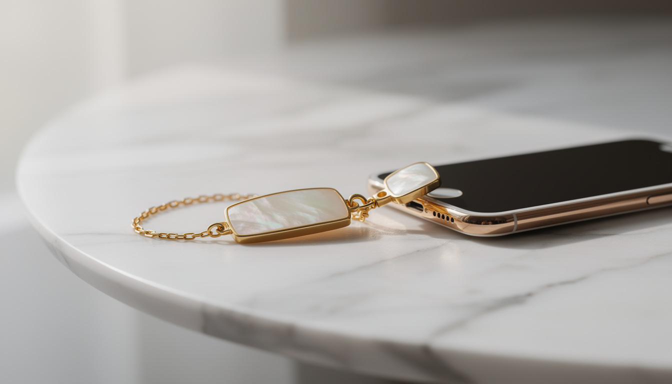 dĂ©couvrez la tendance des bijoux de tĂ©lĂ©phone, oĂč l'accessoire du quotidien se transforme en un vĂ©ritable bijou prĂ©cieux, alliant style et originalitĂ©.
