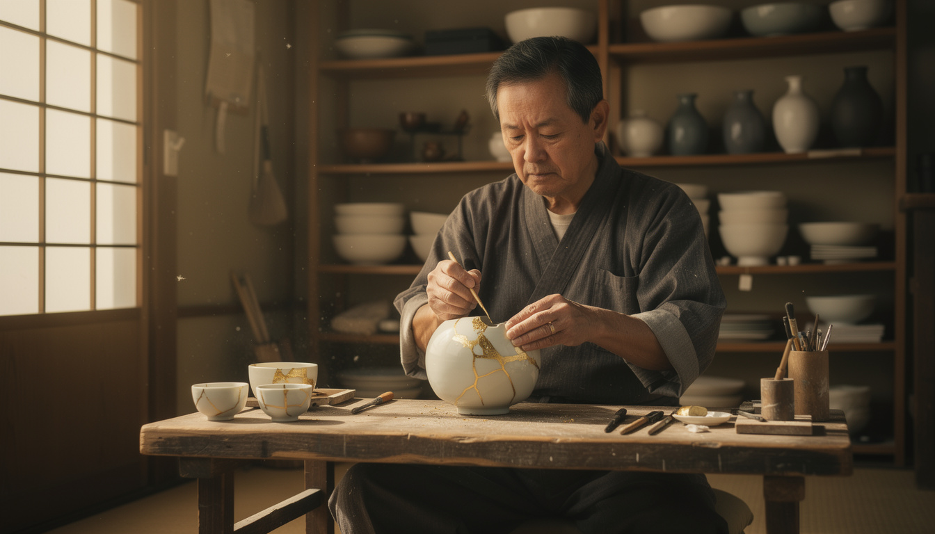 découvrez l'art du kintsugi, un atelier spirituel unique qui vous guide pour réparer vos objets cassés tout en apaisant votre esprit, en sublimant les fissures avec beauté et sagesse.